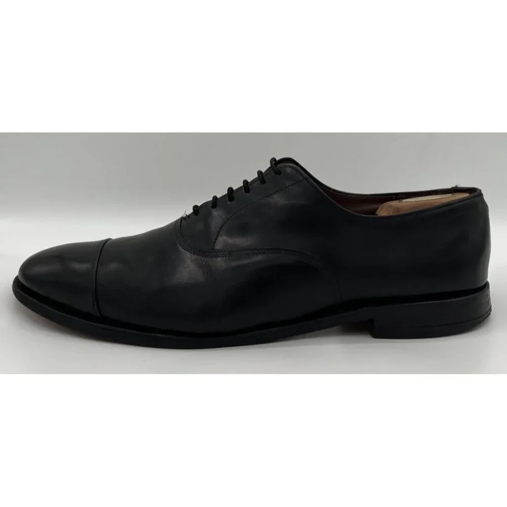 Allen Edmonds Park Avenue Cap Toe Black Leather Oxford Dress Shoes Mens Size 12D